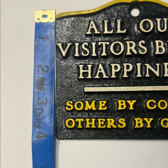 Vintage Black and Yellow Decorative Sign - Picture 6 of 15